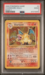 Charizard - 4/130 - Holo Rare - Unlimited Edition - PSA 2